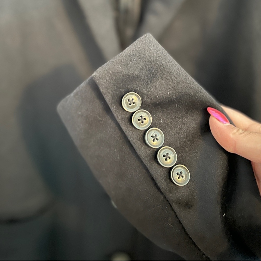 J Brand Wool/Cashmere Blend Classic Black Blazer Coat 2 - Picture 4 of 10